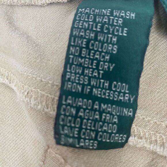 Vintage Lauren Jeans Co Ralph Lauren Womens Tan Bootcut Pants Size 16 Wide Leg - Picture 10 of 16